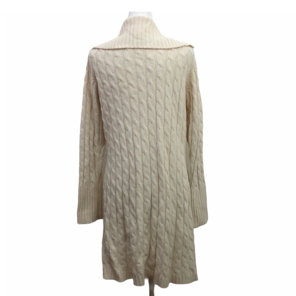GAP Women's Ivory Cable Knit Cardigan Sweater S Toggle Wool Cashmere Angora Y2K - Picture 2 of 11